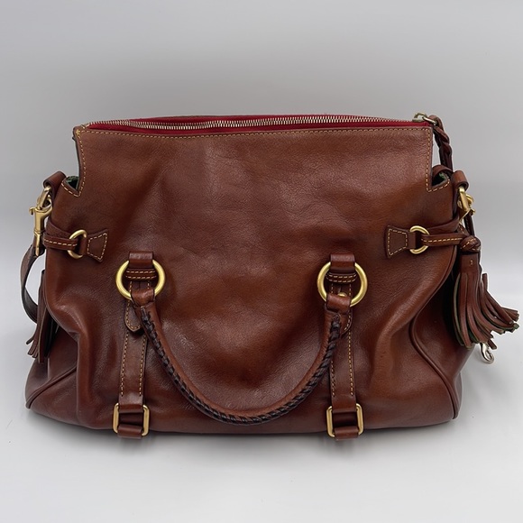 DOONEY & BOURKE Florentine Large Satchel Chestnut Brown Serial #J3856550 - Picture 2 of 16